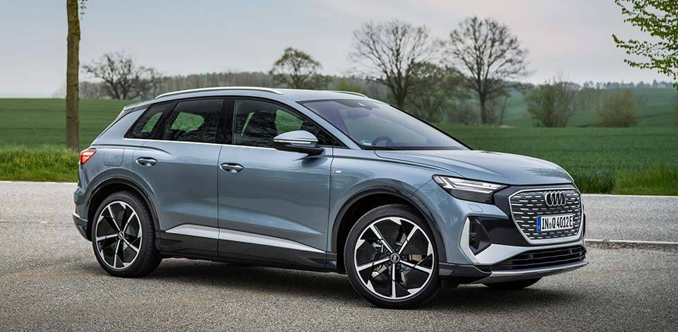 TOP 20 Coches 100% Eléctricos con más autonomía (2025) | Audi Q4 Audi Q4 e-tron - 520 km autonomía - Coche eléctrico